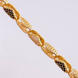 Pulso Rustico Granada Concavo 15.55 g / 19.5 cm / 5.4 mm Oro Amarillo 18K