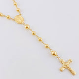 Rosario Virgen Milagrosa Cruz Cristo 12.95 g / 40 cm / 4.8 mm Oro Amarillo 18K