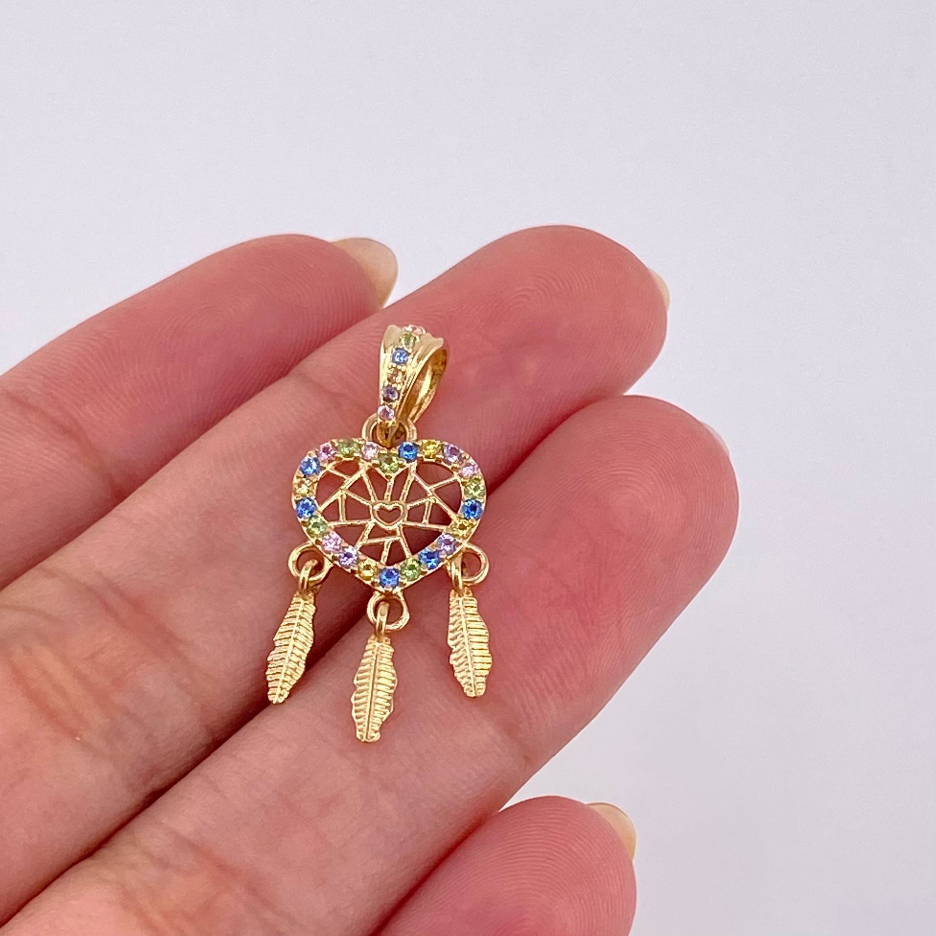 Dije Atrapasueños Multicolor 1.55 g / 2.7 cm Oro Amarillo 18K