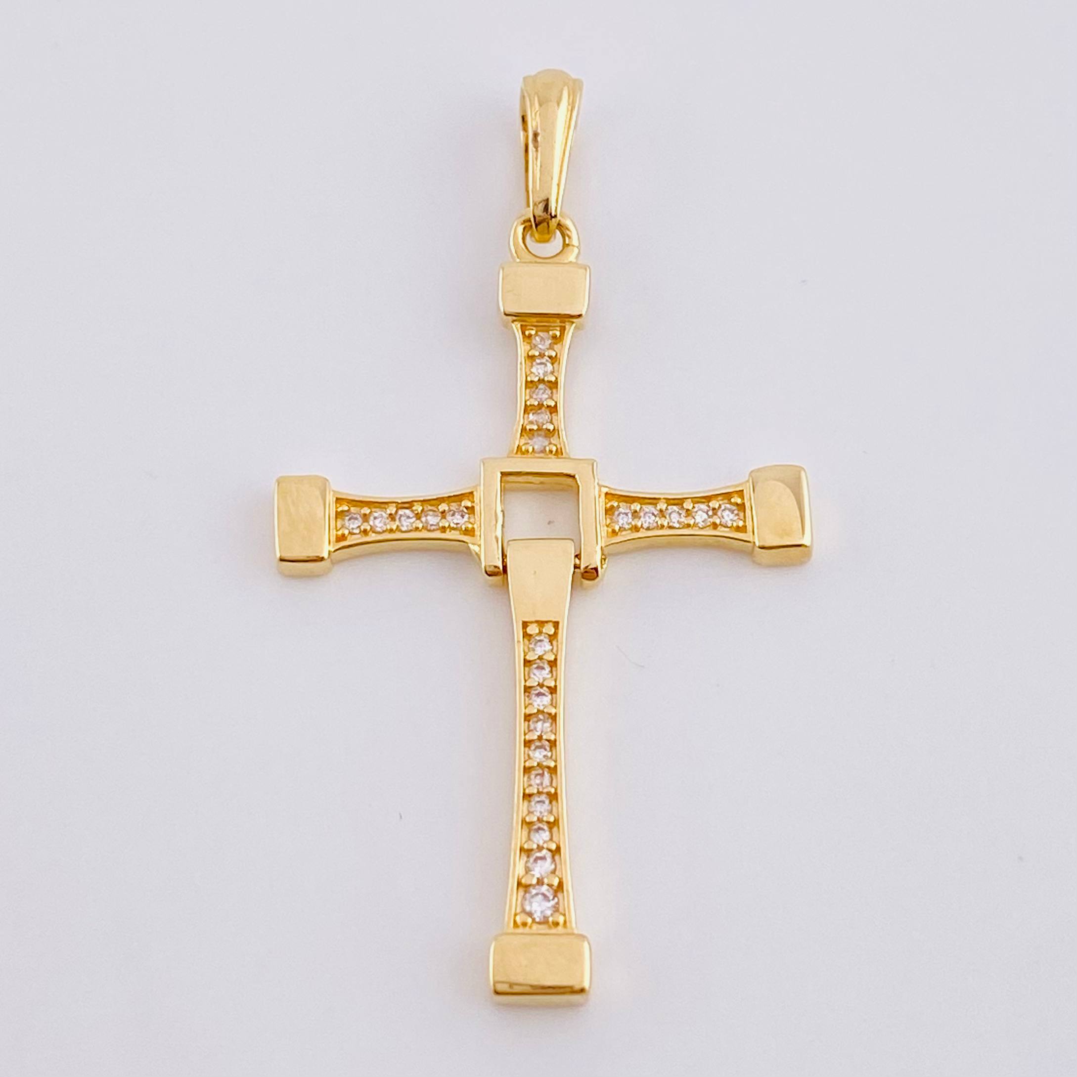 Dije Cruz Movil 3.05 g / 4.3 cm Oro Amarillo 18K
