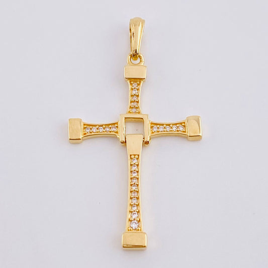 Dije Cruz Movil 3.05 g / 4.3 cm Oro Amarillo 18K