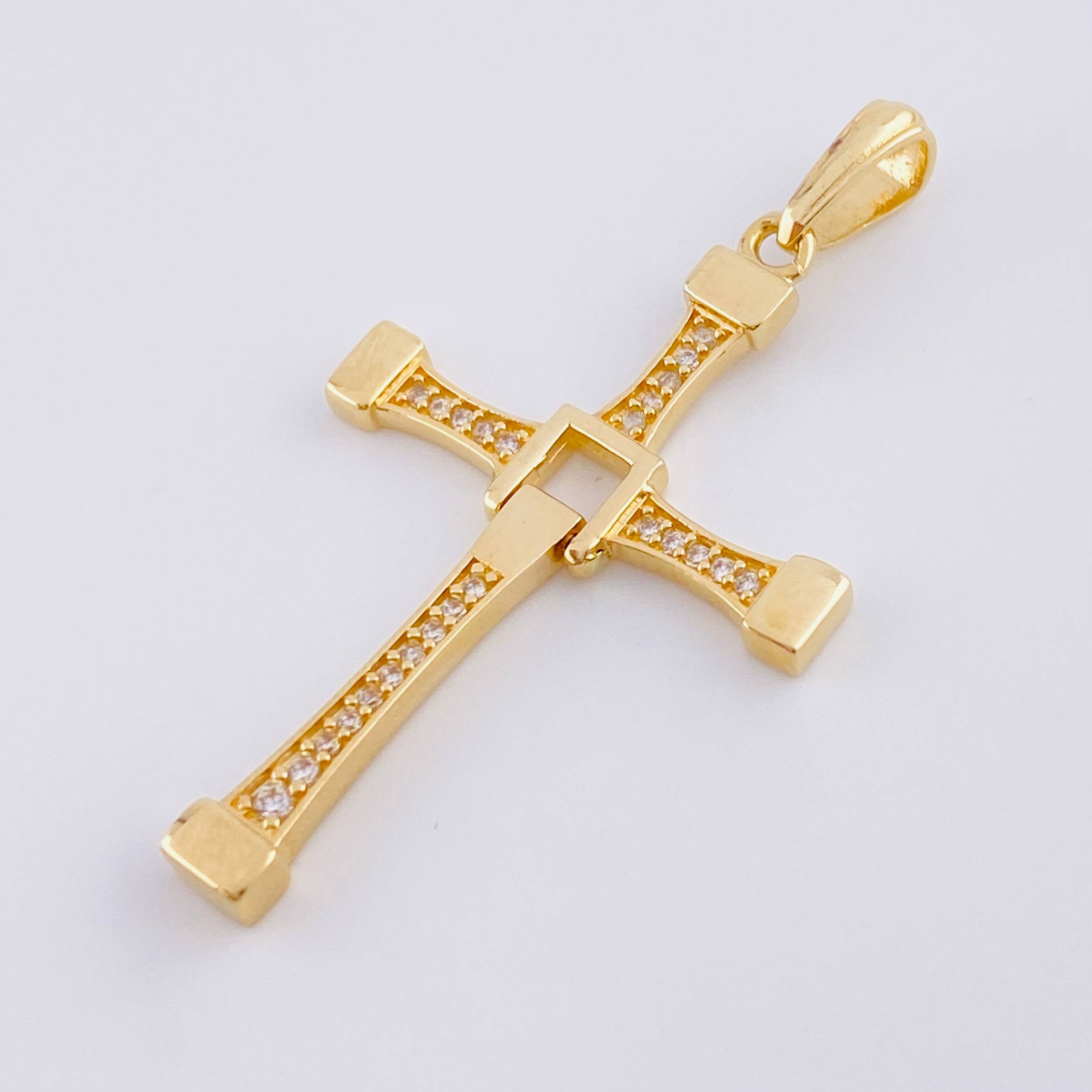 Dije Cruz Movil 3.05 g / 4.3 cm Oro Amarillo 18K