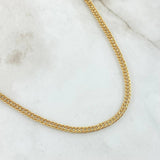 Cadena Cubana Reticulada 5.65gr / 50cm / Oro Amarillo +3 18K ©