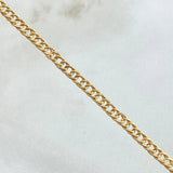 Cadena Cubana Reticulada 5.65gr / 50cm / Oro Amarillo +3 18K ©