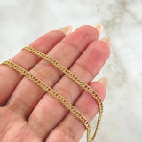 Cadena Cubana Reticulada 5.65gr / 50cm / Oro Amarillo +3 18K ©