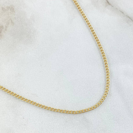 Cadena Cubana 1.3gr / 50cm / Oro Amarillo +1 18K ©