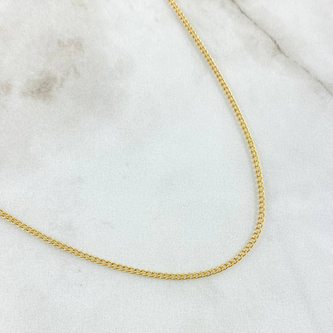 Cadena Cubana Tibetana 6gr / 60cm / 1.6mm Oro Amarillo +1 18K *