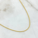 Cadena Cubana Tibetana 6gr / 60cm / 1.6mm Oro Amarillo +1 18K *