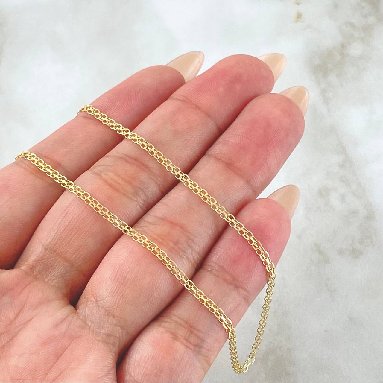 Cadena China 2.6gr / 60cm / Oro Amarillo +1 18K