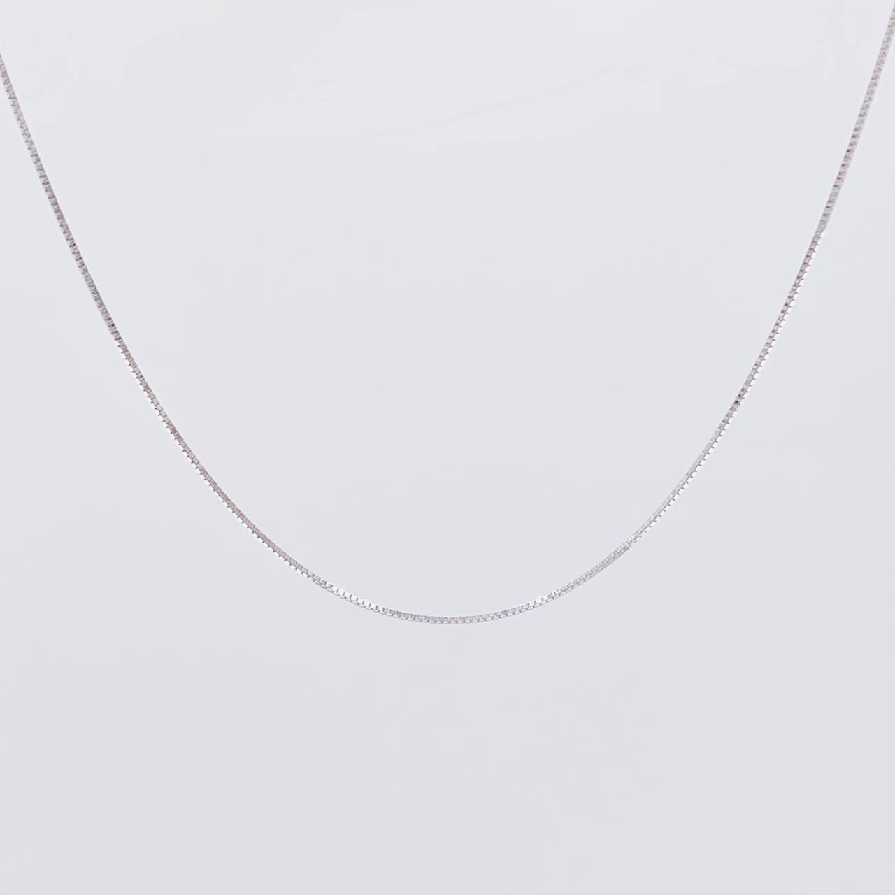 Cadena Veneciana 1.1g / 45cm / 0.5mm Oro Blanco 18K