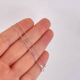 Cadena Veneciana 1.1g / 45cm / 0.5mm Oro Blanco 18K