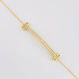 Pulso Aro Seguido Mancuernas Tupido 2.75g / 19.6cm / 0.7mm Oro Amarillo 18K
