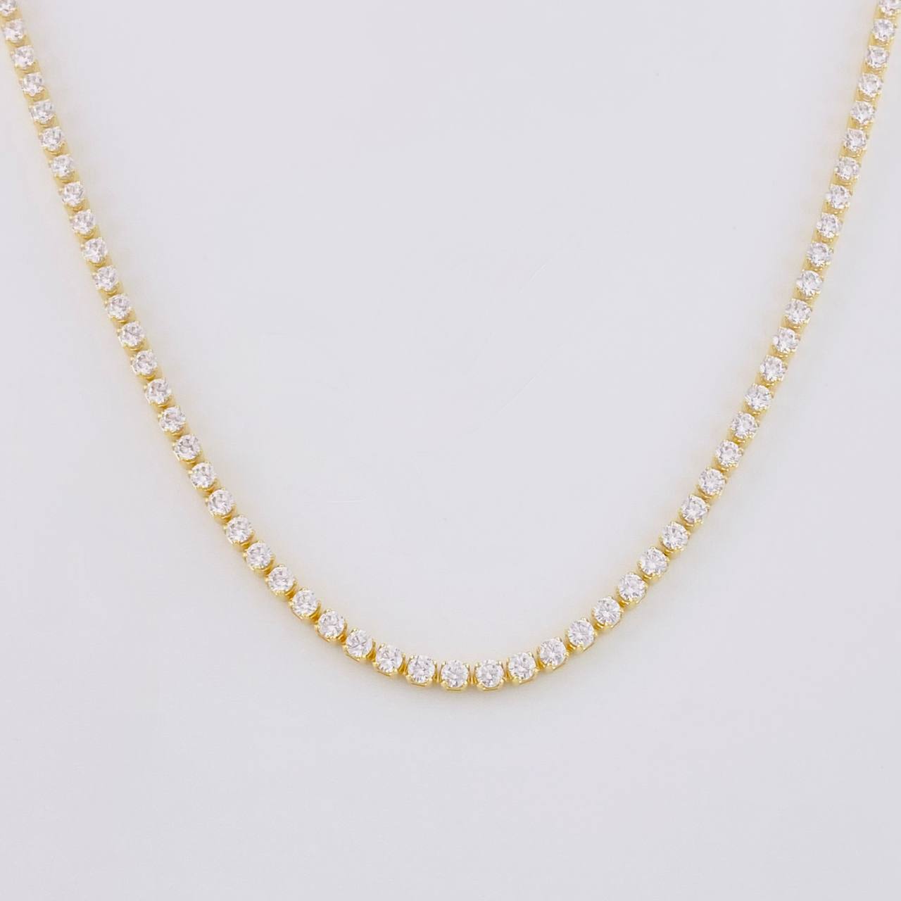 Cadena Aro Seguido Tenis 5.55g / 65cm / 0.8mm Oro Amarillo 18K