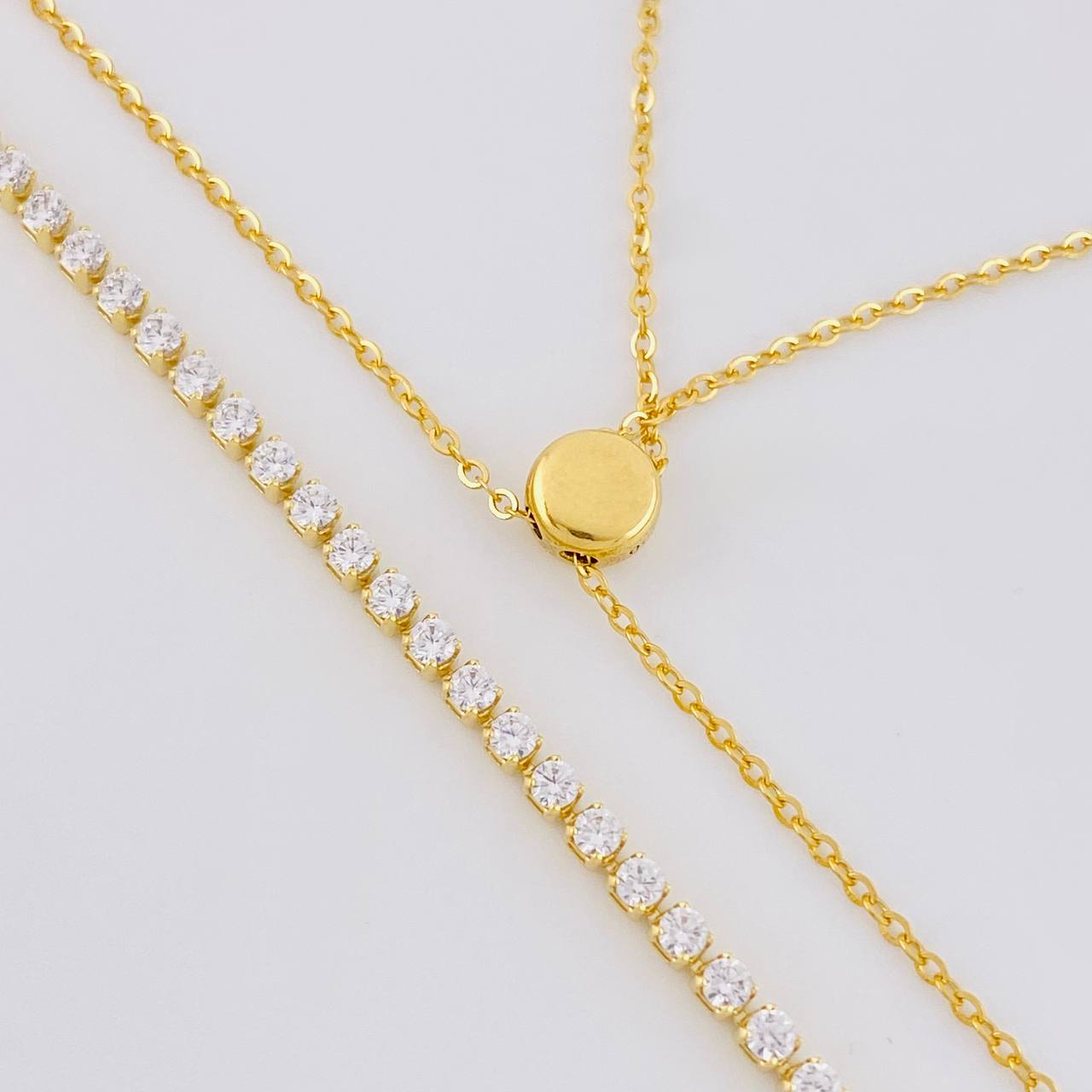 Cadena Aro Seguido Tenis 5.55g / 65cm / 0.8mm Oro Amarillo 18K