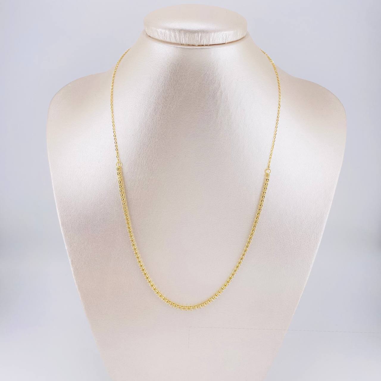 Cadena Aro Seguido Tenis 5.55g / 65cm / 0.8mm Oro Amarillo 18K