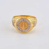 Anillo San Benito 6.1 g / T9 1/2 Tres Oros 18K