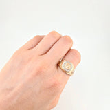 Anillo San Benito 6.1 g / T9 1/2 Tres Oros 18K