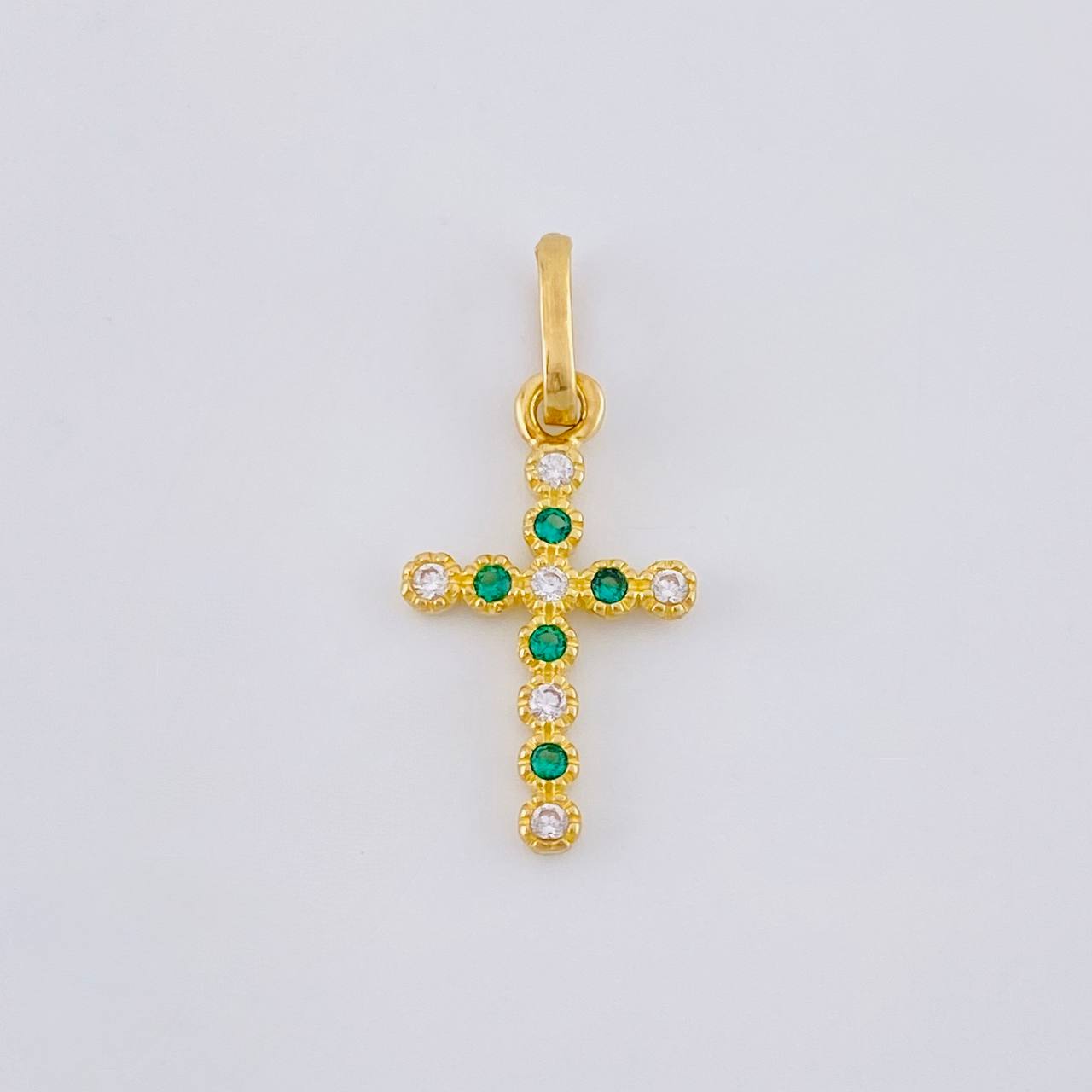 Dije Cruz Tupida 0.7 g / 2.2 cm Oro Amarillo 18K