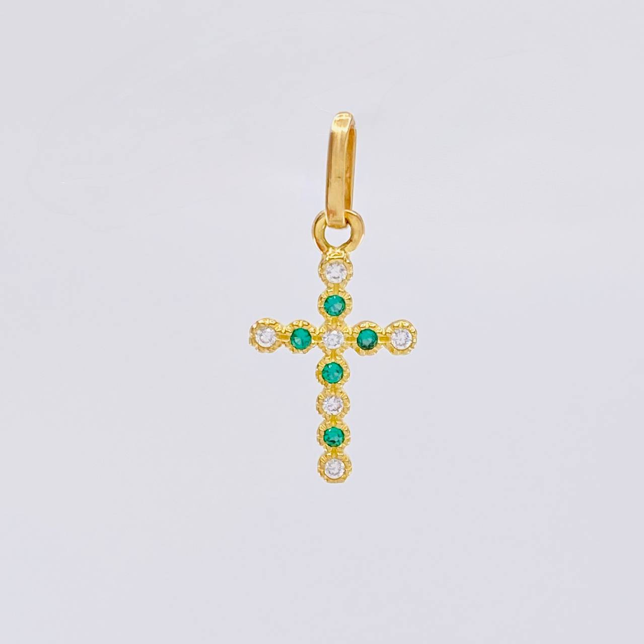 Dije Cruz Tupida 0.7 g / 2.2 cm Oro Amarillo 18K