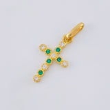 Dije Cruz Tupida 0.7 g / 2.2 cm Oro Amarillo 18K