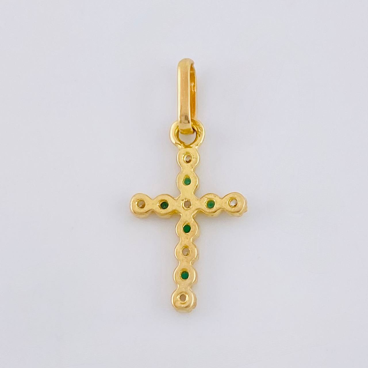 Dije Cruz Tupida 0.7 g / 2.2 cm Oro Amarillo 18K