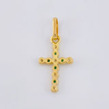 Dije Cruz Tupida 0.7 g / 2.2 cm Oro Amarillo 18K