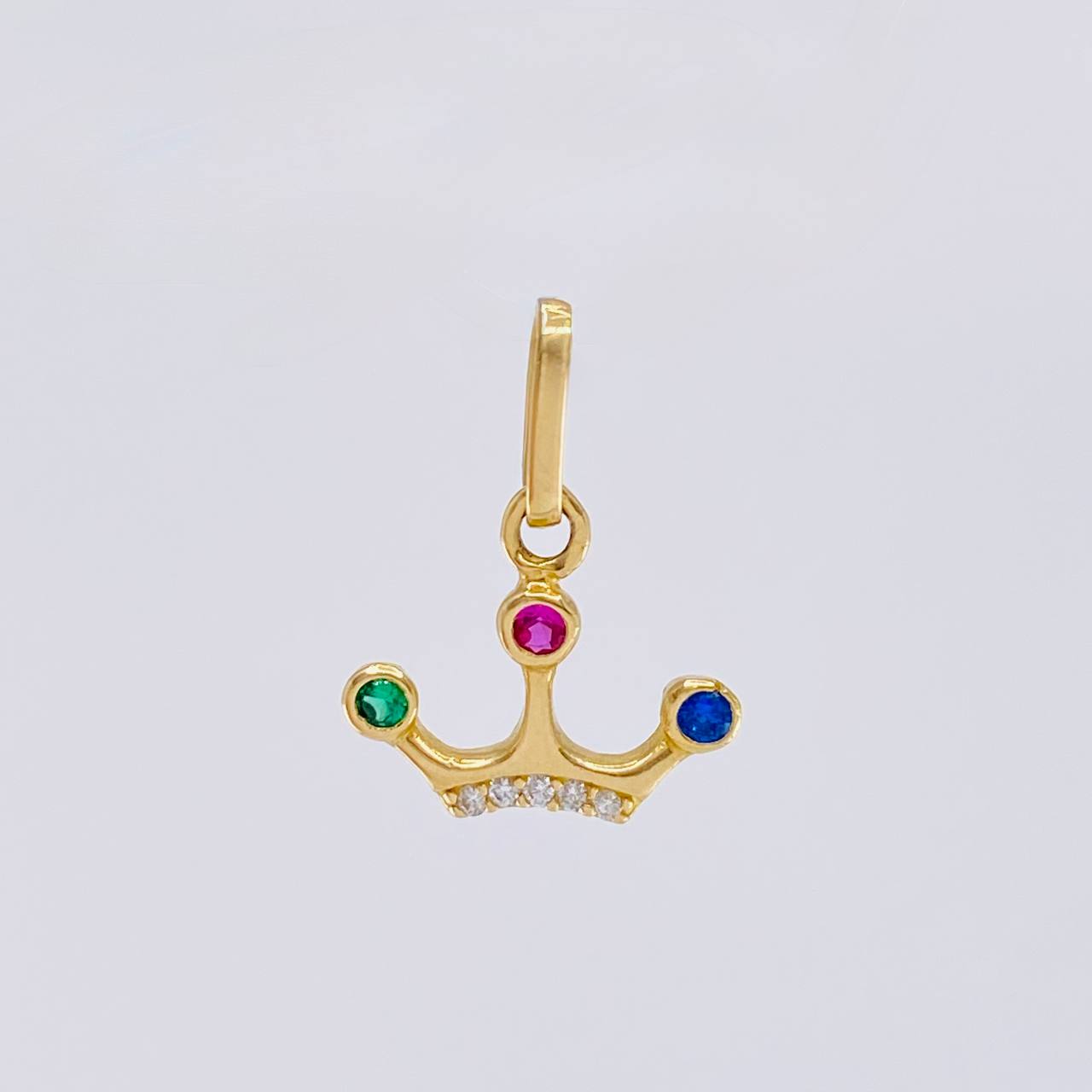 Dije Corona Tres Puntas 0.8 g / 1.5 cm Oro Amarillo 18K