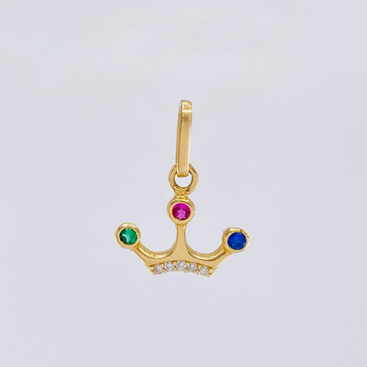 Dije Corona Tres Puntas 0.8 g / 1.5 cm Oro Amarillo 18K