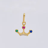 Dije Corona Tres Puntas 0.8 g / 1.5 cm Oro Amarillo 18K