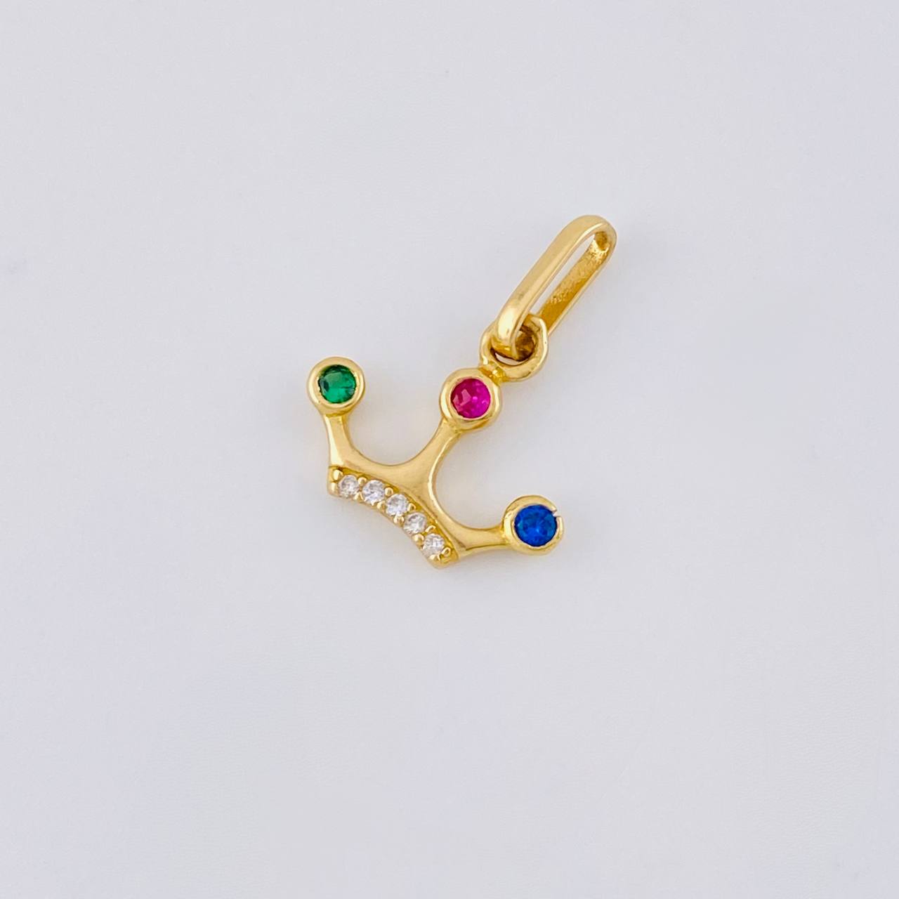 Dije Corona Tres Puntas 0.8 g / 1.5 cm Oro Amarillo 18K
