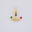 Dije Corona 3 Puntas 0.8 g / 1.5 cm Oro Amarillo 18K