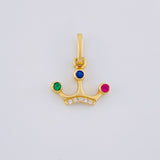 Dije Corona 3 Puntas 0.8 g / 1.5 cm Oro Amarillo 18K