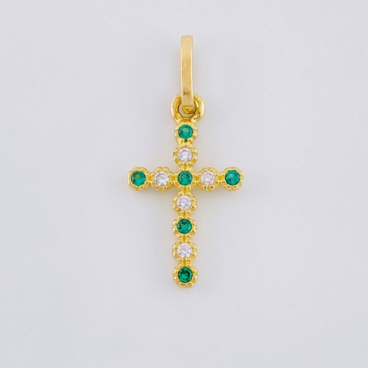 Dije Cruz Tupida 0.7 g / 2.2 cm Oro Amarillo 18K