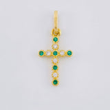 Dije Cruz Tupida 0.7 g / 2.2 cm Oro Amarillo 18K