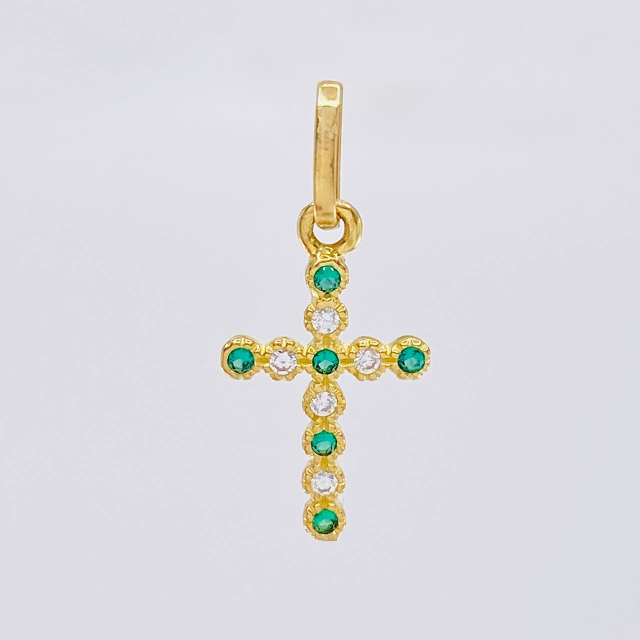 Dije Cruz Tupida 0.7 g / 2.2 cm Oro Amarillo 18K