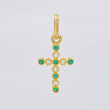 Dije Cruz Tupida 0.7 g / 2.2 cm Oro Amarillo 18K