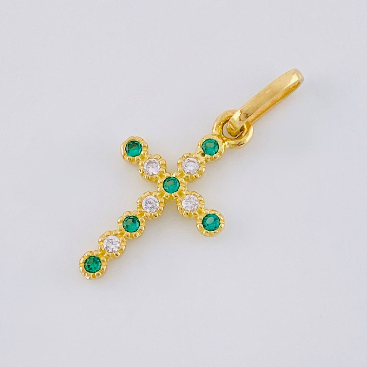 Dije Cruz Tupida 0.7 g / 2.2 cm Oro Amarillo 18K