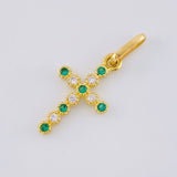Dije Cruz Tupida 0.7 g / 2.2 cm Oro Amarillo 18K
