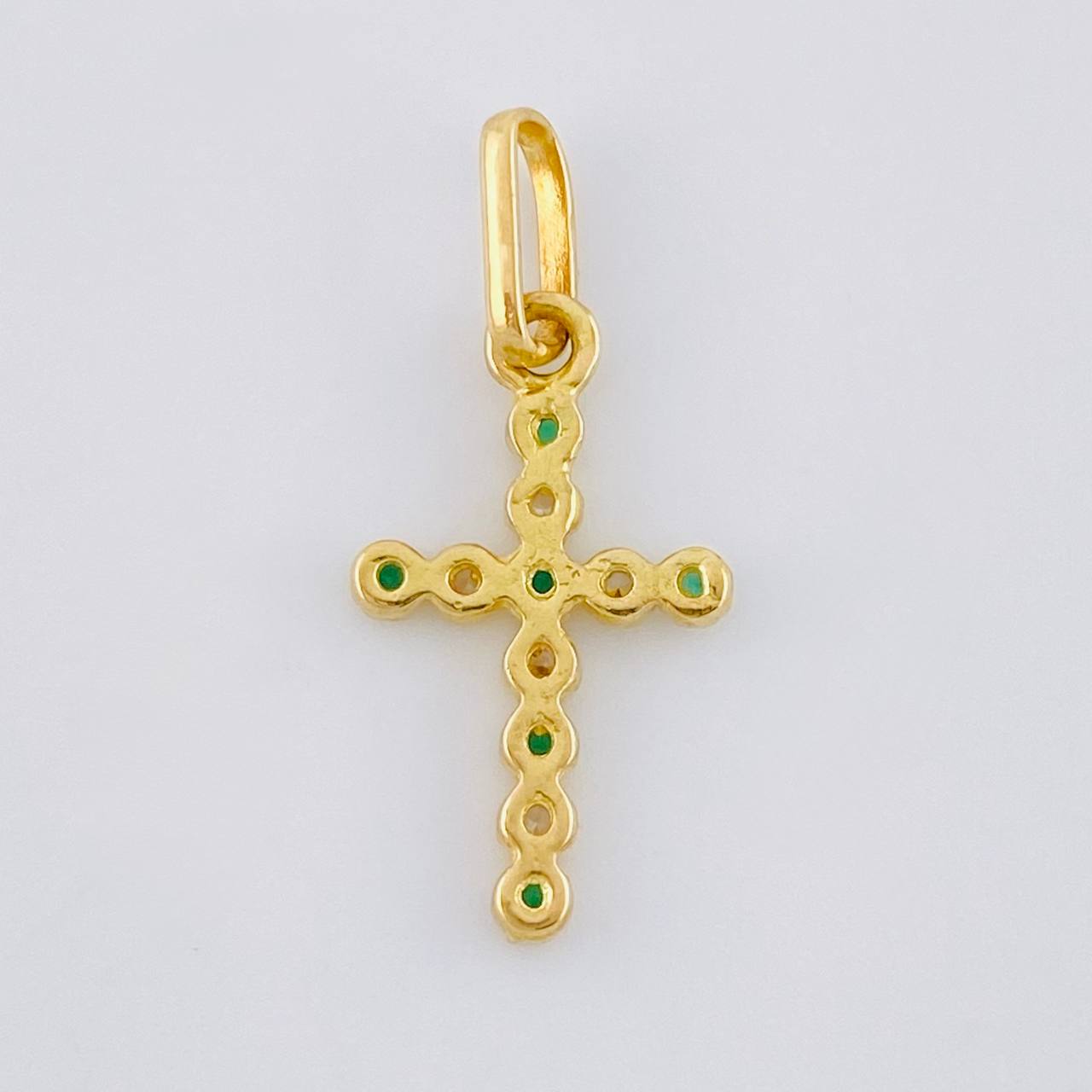 Dije Cruz Tupida 0.7 g / 2.2 cm Oro Amarillo 18K