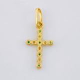 Dije Cruz Tupida 0.7 g / 2.2 cm Oro Amarillo 18K