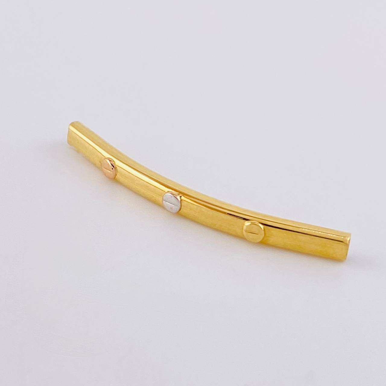 Herraje Tubular Tornillo 0.65 g / 3.8 cm Tres Oros 18K