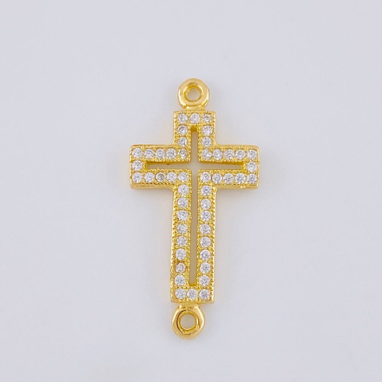 Herraje Cruz Tupida 1.6 g / 2.5 cm Oro Amarillo 18K