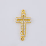 Herraje Cruz Tupida 1.6 g / 2.5 cm Oro Amarillo 18K