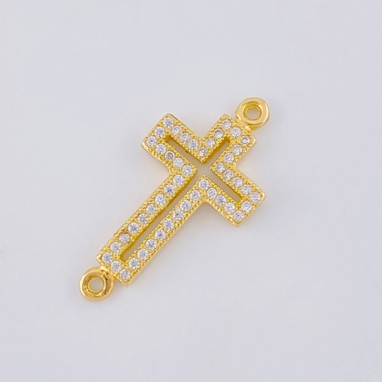 Herraje Cruz Tupida 1.6 g / 2.5 cm Oro Amarillo 18K