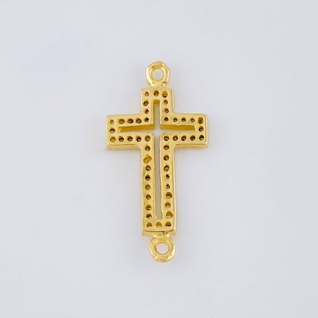 Herraje Cruz Tupida 1.6 g / 2.5 cm Oro Amarillo 18K