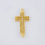Herraje Cruz Tupida 1.6 g / 2.5 cm Oro Amarillo 18K