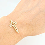Herraje Cruz Tupida 1.6 g / 2.5 cm Oro Amarillo 18K