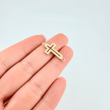 Herraje Cruz Tupida 1.6 g / 2.5 cm Oro Amarillo 18K