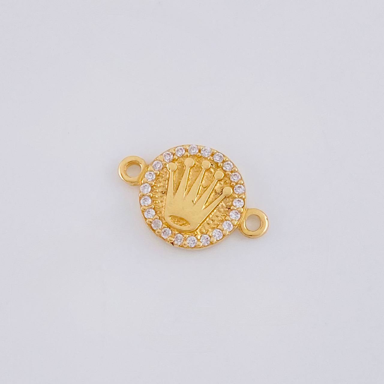 Herraje Circulo Corona 1.6 g / 1.5 cm Oro Amarillo 18K