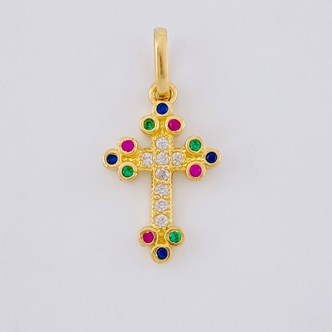 Dije Cruz Tupida 1.1 g / 2 cm Oro Amarillo 18K